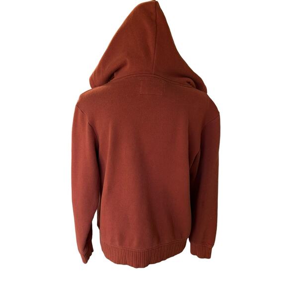 Hydro Flask Womens Burnt Orange Zip Up Hooded Jacket Size Medium Relaxed Fit - Picture 5 of 11